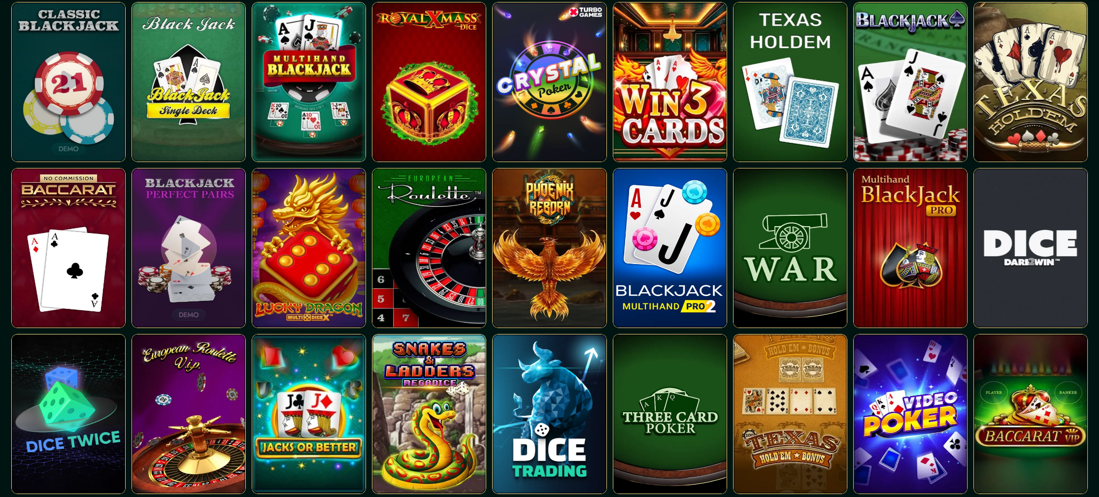 Table Games en Winlion: qué esperar